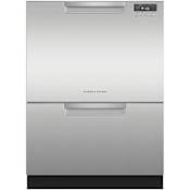 Fisher and Paykel DishDrawer 24 Inch Wide 14 Place Setting Energy Star Rated Built-In Top Control Dishwasher with Recessed Handle Stainless Steel