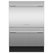Fisher and Paykel DishDrawer 24 Inch Wide 14 Place Setting Energy Star Rated Built-In Top Control Dishwasher with Contemporary Handle Stainless Steel