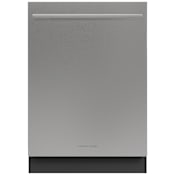 Fisher and Paykel Contemporary 24 Inch Wide 16 Place Setting Built-In Top Control Dishwasher Stainless Steel
