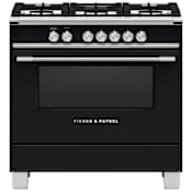 Fisher and Paykel 36 Inch Wide 4.9 Cu. Ft. Free Standing Gas Range Black