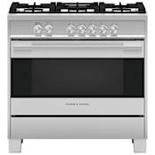 Fisher and Paykel Series 7 36 Inch Wide 4.9 Cu. Ft. Free Standing Gas Range with CoolTouch Door Stainless Steel
