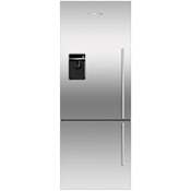 Fisher and Paykel 25 Inch Wide 13.4 Cu. Ft. Bottom Mount ActiveSmart Refrigerator with Left Hinge Door and Ice Maker and Water Dispenser Stainless Steel