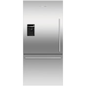 Fisher and Paykel 32 Inch Wide 17.1 Cu. Ft. Energy Star Rated Bottom Mount ActiveSmart Refrigerator with Left Hinge Door and Ice Maker and Water Dispenser Stainless Steel