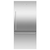 Fisher and Paykel Series 5 32 Inch Wide 17.1 Cu. Ft. Energy Star Certified Fingerprint Resistant Bottom Freezer Refrigerator with ActiveSmart Technology Stainless Steel