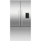 Fisher and Paykel 36 Inch Wide 20.1 Cu. Ft. Energy Star Rated French Door ActiveSmart Refrigerator with Ice and Water Dispenser with Contemporary Handles Stainless Steel