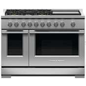 Fisher and Paykel Series 7 48 Inch Wide 7.7 Cu. Ft. Free Standing Gas Range with Auto-Reignite Stainless Steel