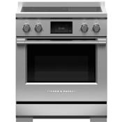 Fisher and Paykel Series 9 30 Inch Wide 4 Cu. Ft. Free Standing Induction Range with SmartZone Capability Stainless Steel