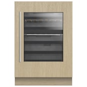 Fisher and Paykel Series 9 24 Inch Wide 35 Bottle Capacity Panel Ready Free Standing Wine Cooler with Glass Door Panel Ready