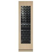 Fisher and Paykel Series 11 24 Inch Wide 91 Bottle Capacity Panel Ready Built-In Wine Cooler with UV Tempered Glass Door Panel Ready
