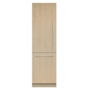 Fisher and Paykel 24 Inch Wide 12.1 Cu. Ft. Integrated Style Series 9 Energy Star Rated Left-Hinged Full Size Refrigerator with Bottle Chiller Panel Ready