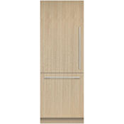 Fisher and Paykel 30 Inch Wide 15.9 Cu. Ft. Integrated Style Series 11 Energy Star Rated Left-Hinged Full Size Refrigerator Panel Ready