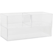 Flash Furniture Brody 2" Tall Crack Resistant Clear Office Organizer Set Clear