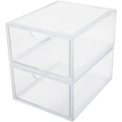 Flash Furniture Brody 3-1/2" Tall Stacking Office Organizer Set Clear