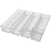 Flash Furniture Miles 2" Tall Office Organizer Set with Crack Resistance Clear