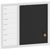 Flash Furniture Everette 24" x 18" Wall Board with Felt Board White Woodgrain