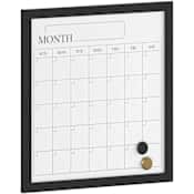 Flash Furniture Everette 18" x 18" Wall Board with Dry-Erase Capabilities Black Woodgrain