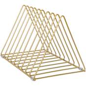 Flash Furniture Ryder 7" Tall Folder and Notebook Office Organizer Gold
