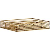 Flash Furniture Ryder 2-1/4" Tall Office Organizer with Segmented Sections Gold