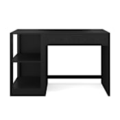 Flash Furniture Kayden 32" Engineered Wood and Steel 1 Drawer Office Desk with 2 Tier Shelf Black