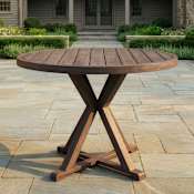 Flash Furniture Martha Stewart Bedford 36" Round Indoor-Outdoor Patio Table Brown