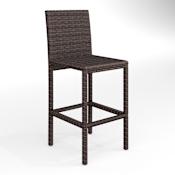 Flash Furniture Bedford 19" Wide Indoor-Outdoor Rattan Stool Brown