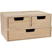 Flash Furniture Weston 3" Tall Office Organizer with Pullout Drawers Light Natural