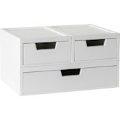 Flash Furniture Weston 3" Tall Office Organizer with Varied Sizes White
