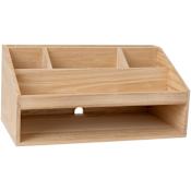 Flash Furniture Weston 6" Tall Office Organizer with Electronics Cutout Light Natural