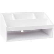 Flash Furniture Weston 6" Tall Office Organizer with Varied Storage White