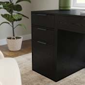 Flash Furniture Martha Stewart Kayden Engineered Wood Home Office Modular 3 Drawer File Cabinet Black