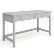 Flash Furniture Hutton 54" Wood Top Engineered Wood and Steel 3 Drawer Office Desk Gray