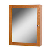 Foremost Worthington 24" x 19" Single Door Framed Medicine Cabinet with Plain Mirror Oak