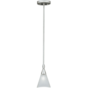 Forte Lighting Mini Pendant Brushed Nickel