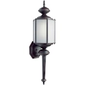 Forte Lighting Energy Efficient Fluorescent Outdoor Wall Sconce 7Wx25Hx7E Antique Bronze