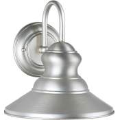 Forte Lighting Energy Efficient Outdoor 9.25Wx9.5Hx9.25E Wall Sconce Brushed Nickel