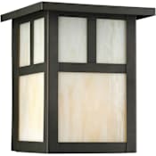 Forte Lighting Single Light 7" Tall Outdoor Wall Sconce with Clear Seeded Glass Panels Royal Bronze
