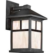 Forte Lighting Craftsman / Mission 1 Light Outdoor Wall Sconce from the Dark Sky Collection Black