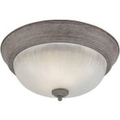 Forte Lighting Energy Efficient Fluorescent 11.25Wx6H Indoor Flushmount Ceiling Fixture Desert Stone