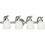 Forte Lighting 4 Light 26" Wide Bathroom Fixture from the Bath Collection Brushed Nickel