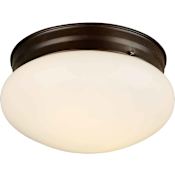 Forte Lighting Functional Flushmount Ceiling Fixture from the Close to Ceiling Collection Antique Bronze