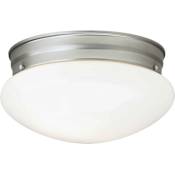 Forte Lighting Functional Flushmount Ceiling Fixture from the Close to Ceiling Collection Brushed Nickel