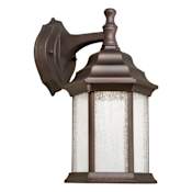 Forte Lighting Single Light 12" Tall LED Outdoor Wall Sconce Antique Bronze