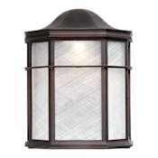 Forte Lighting Single Light 10" Tall LED Outdoor Wall Sconce with White Acrylic Panel Antique Bronze