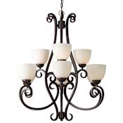 Forte Lighting Sutter 9 Light 33" Wide Chandelier Antique Bronze