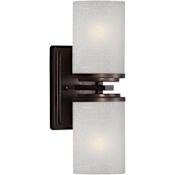 Forte Lighting Duo 2 Light Wall Sconce Antique Bronze
