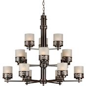 Forte Lighting 15 Light 3 Tier Chandelier Antique Bronze