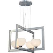 Forte Lighting 4 Light Large Pendant Brushed Nickel