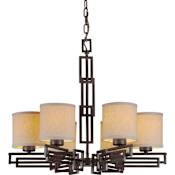 Forte Lighting 6 Light 1 Tier Chandelier Antique Bronze