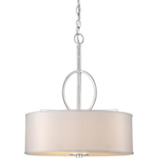 Forte Lighting 4 Light Bowl Pendant Brushed Nickel
