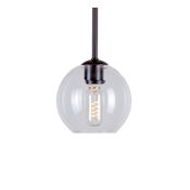 Forte Lighting Single Light 6-3/4" Wide Mini Pendant Antique Bronze